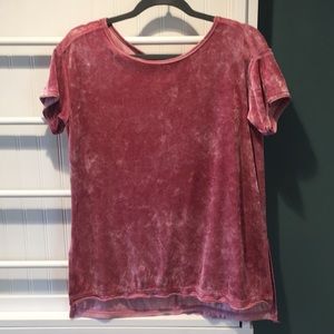 velvet pink t-shirt